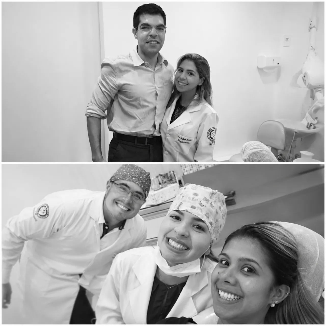 Dentista em Manaus — equipe da Sanmede ao lado de uma paciente sorrindo